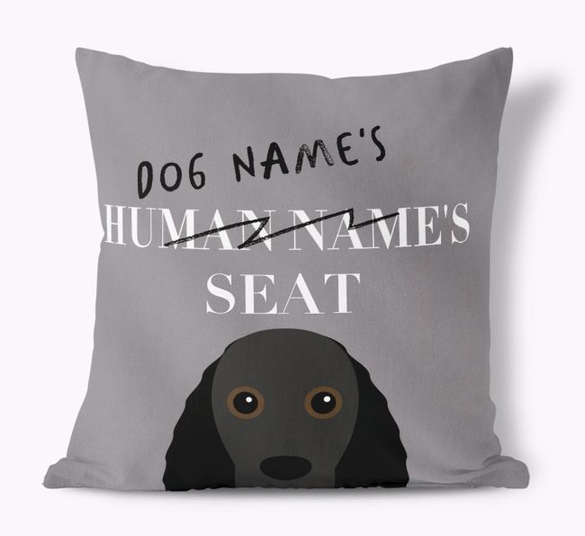 Human's Seat: Personalised {breedFullName} Canvas Cushion